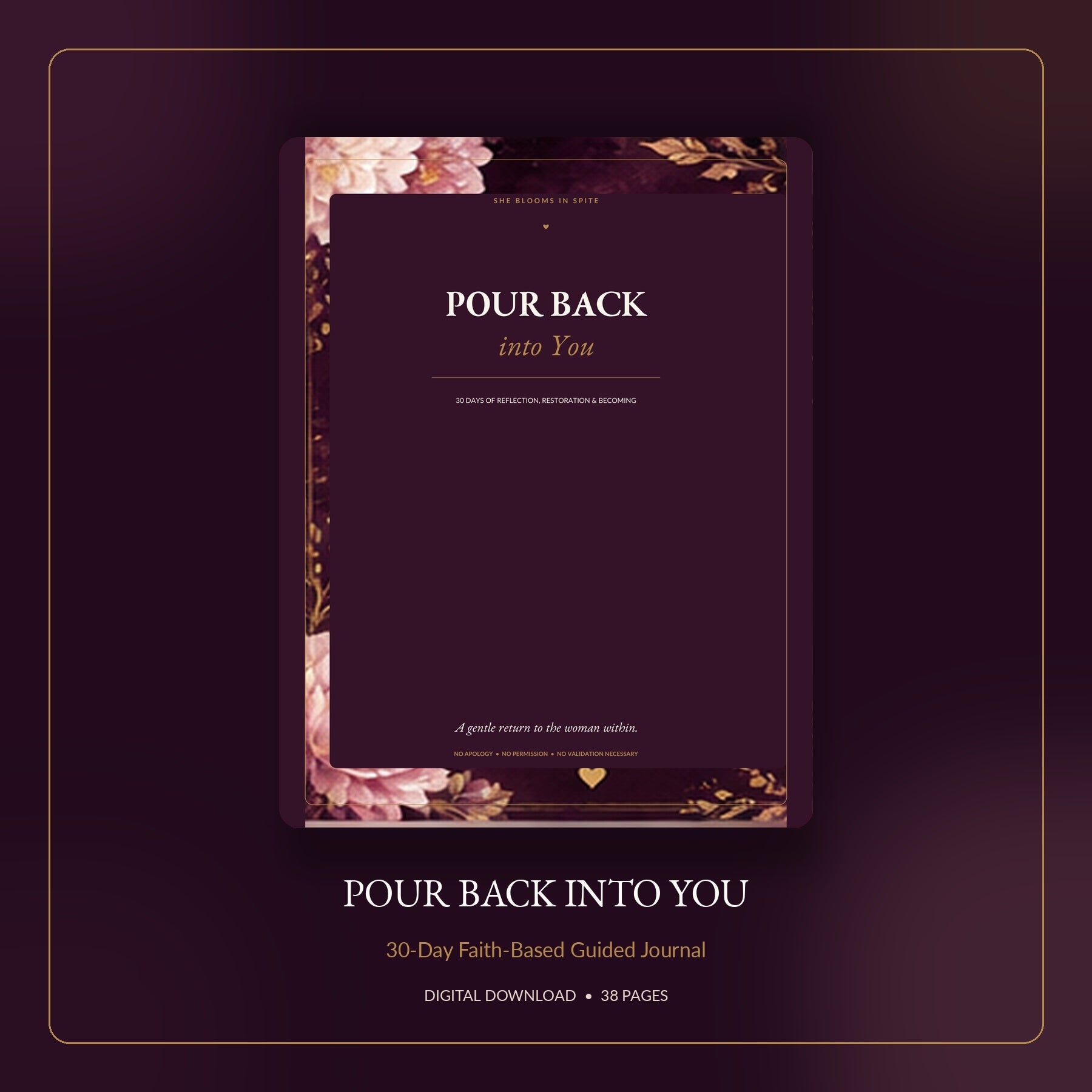 Pour Back Into You 30-Day Faith-Based Guided Journal