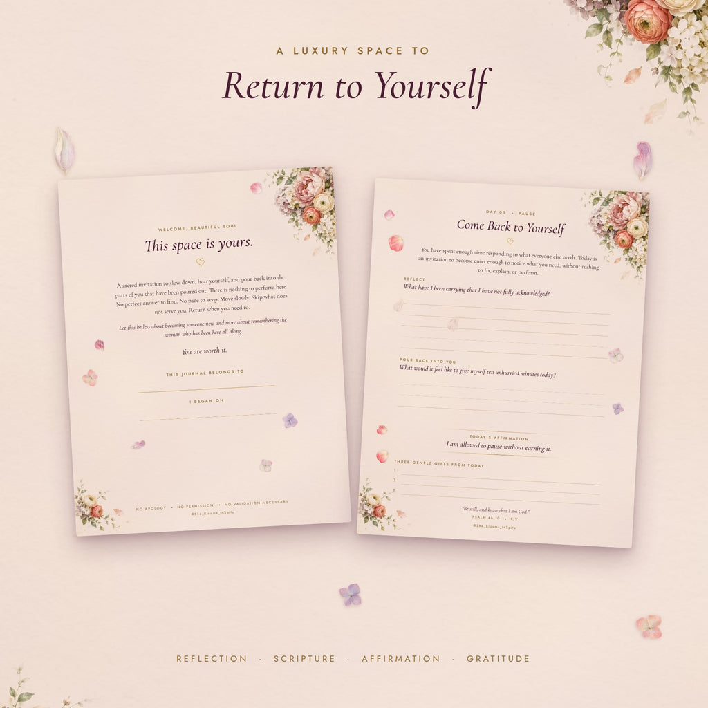 Interior preview of the welcome page and Day 1 journal page
